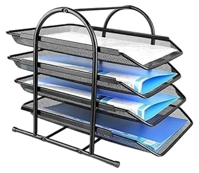 Imagen del producto de Organizador de escritorio metálico con 4 niveles