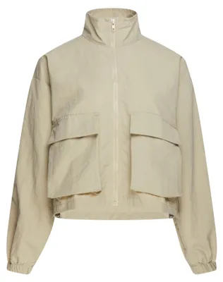 Produktbild von Damen Athleisure Jacke grün Größe M mit Stehkragen und regulärer Passform