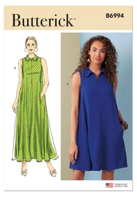 Productafbeelding van Butterick B6994U5: Damespatroon voor een jurk, maten 44-52