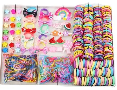 Produktbild von Set mit 816 Haargummis, Spangen & Schmuck für Mädchen