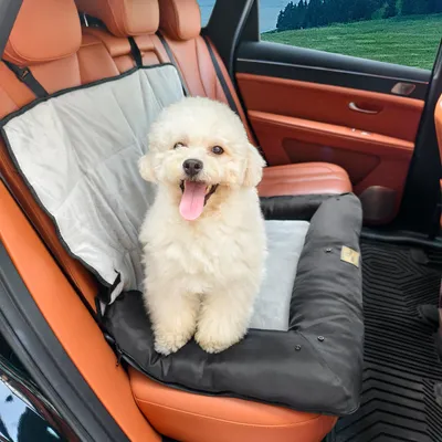 Produktbild von FATIVO Hundeautositz 86x54x50 cm: Hundesitz Auto Beifahrersitz, Verstärkter Autositz, wasserdicht rutschfest Hundebet, Größe L
