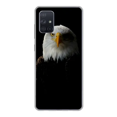 Produktbild von MuchoWow® Handyhülle Schutzhülle Hülle für Samsung Galaxy A51 Adler - Vogel - Schwarz Silikon Softcase Handy Hülle - Schutzabdeckung