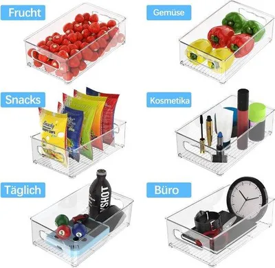 Immagine prodotto di Set di 6 accessori per organizzare il frigorifero, senza BPA, per la cucina