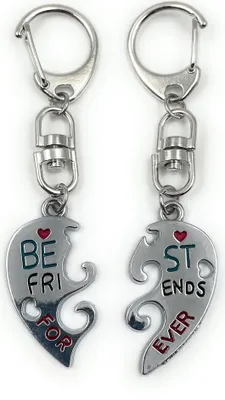 Produktbild von Onwomania Schlüsselanhänger - Best Friend Freundschaft Forever -  Glücksbringer ideal als Geschenk