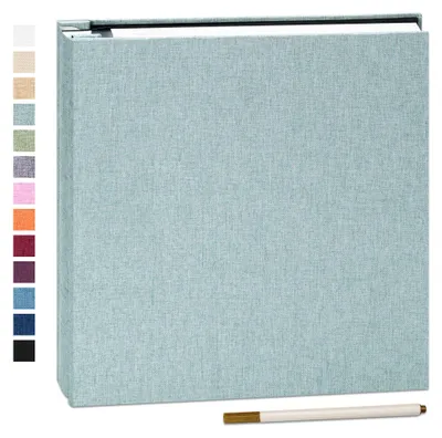 Obrázok produktu pre Omgoods – Samolepiace fotoalbum s lneným obalom pre 120 fotografií formátu 10 x 15 cm