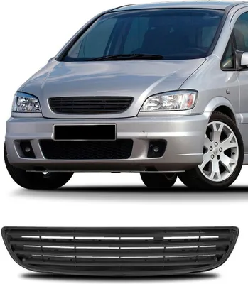 Image de Grille de calandre Sport Grille avant sans emblème Noir pour Opel Zafira A