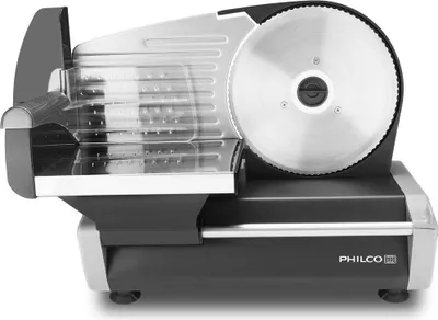 A Philco Phfs 8010 slicer is shown from a front-side angle against a light gray background.