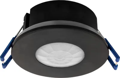 Produktbild von Ledvion - Schwarzer Einbau Bewegungssensor 360° mit Dämmerungsschalter 8M Reichweite Max. 600W IP65 -  EU -