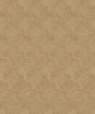 Productafbeelding van Rasch behang 608151 - Effen vliesbehang in goud met een grafisch patroon en