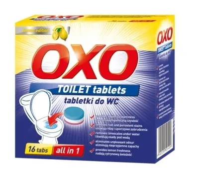 Zdjęcie produktu dla Oxo Tabletki do Czyszczenia Toalet Lemon Potrójne Działanie 16 szt