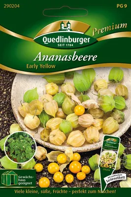 Zdjęcie produktu dla Jagoda ananasowa Early Yellow | nasiona jagód od Quedlinburger
