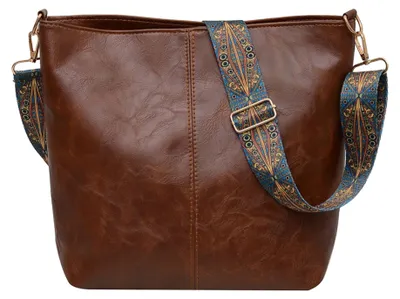 Imagen del producto de Bolso de mujer fabricado en cuero sintético (PU) con correa de hombro ajustable