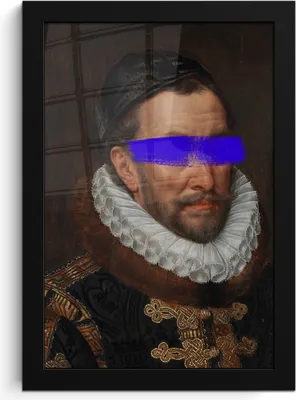 Produktbild von MuchoWow® MuchoWow® Gerahmtes Poster Wilhelm von Oranien - Adriaen Thomasz - Blau 20x30 cm - Poster mit zchwarzem Bilderrahmen - Drucken - Bilder Poster im Rahmen