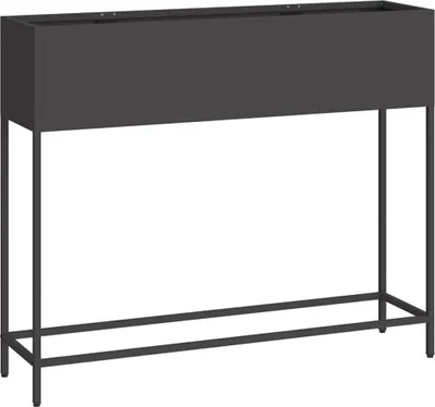 Produktbild von vidaXL Hochbeet Gartenpflanzer Schwarz 100 x 26 x 82 cm Stahl