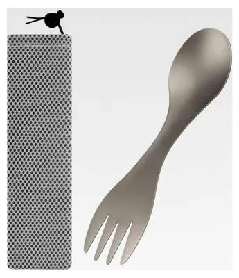 Produktbild von Titan Göffel und Spork, Titan Besteck für Outdoor, Camping, Picknick und Reisen