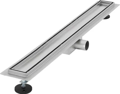 Obrázek produktu pro LuxeBath sprchový žlábek 2v1 z nerezové oceli, 80 cm, stříbrný, obkladový, extra plochý