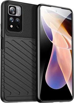 Produktbild von Hybrid Armor Etui SchutzHülle Thunder Case Bumper Cover Handyhülle Matt Hülle Robust Rutschfest für Xiaomi Redmi Note 11 Pro Ohne Schutzglas