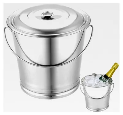 Produktbild von Edelstahl-Eimer mit Deckel, 8 l, Kompostbehälter und Lebensmittelaufbewahrung