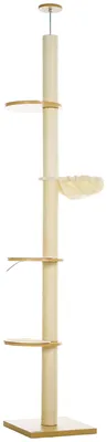 Obrázok produktu pre Škrabadlo PawHut, vysoké škrabadlo pre mačky, 230–250 cm, s nastaviteľnou výškou