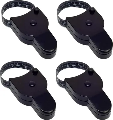 Produktbild von 4-teiliges Körpermaßband für Körpermessungen Körperfettmessinstrument für Gewichtsverlust 60 Zoll 150 cm (schwarz)