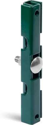 Produktbild von Alberts 825249 Mattenverbinder, für Doppelstab-Gittermatten, grün kunststoffbeschichtet RAL 6005, 140 x 18 x 15,5 mm, 10er Set