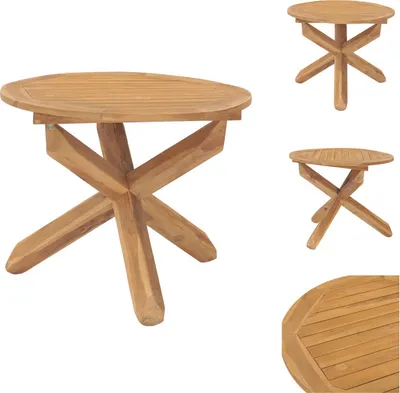 Produktbild von vidaXL Garten-Esstisch Ø90x75 cm Massivholz Teak -  Gartentische
