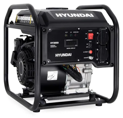 Produktbild von HYUNDAI Inverter Stromerzeuger HY3000i – 3.0 kW max. Leistung, Benzin Generator mit reinem Sinusstrom, 2x 230V, ideal für Camping, Baustelle und als Notstromaggregat