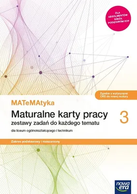 Immagine prodotto di WSiP MATeMAtyka 3. Maturalne karty pracy. Zakres podstawowy i rozszerzony. Reforma 2019, Edukacyjny, Polski