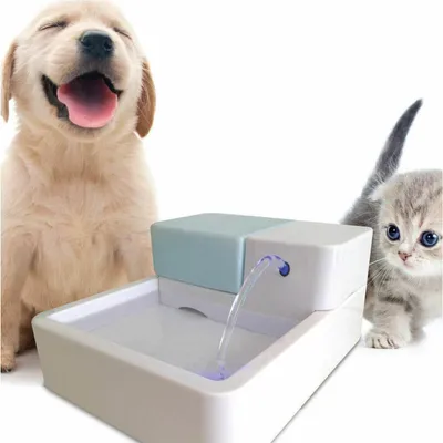 Image de Fontaine pour animaux de compagnie Distributeur automatique d'eau Chats Lumière LED UV Fontaine