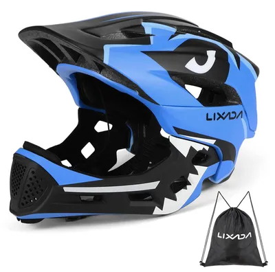 Kinder-Integralhelm, abnehmbar, für Fahrrad & Skateboard (blau)