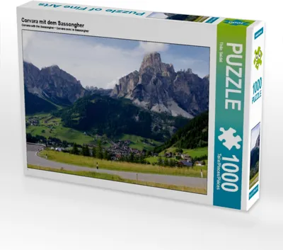 Produktbild von Calvendo Corvara mit dem Sassongher 1000 Teile Puzzle quer 640x480mm, Seidel Thilo; 7377281