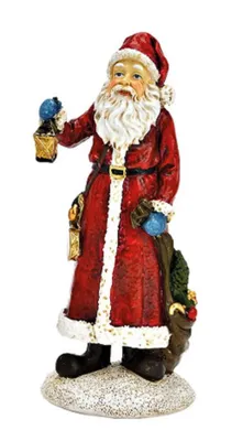 Der Nikolaus ist in seinem traditionellen roten Anzug mit weißem Pelzbesatz dargestellt,