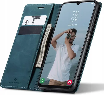Image de SPACECASE Etui portefeuille pour Galaxy A13 4G Bleu
