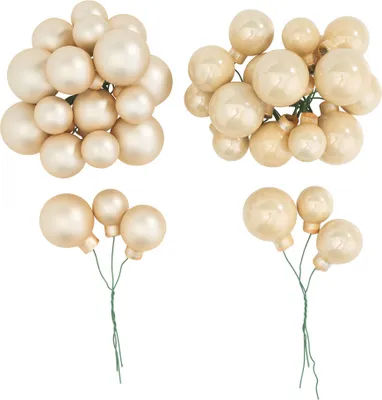 Obrázok produktu pre Othmar Decorations, vianočné gule zo skla, pripevnené na drôte, 36 kusov