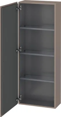 Produktbild von Halbhochschrank L-CUBE 500x243x1320mm Ans links basalt matt Anschlag links basalt matt