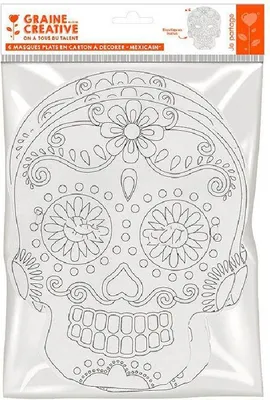 Immagine prodotto di 6 maschere da decorare - calavera messicana
