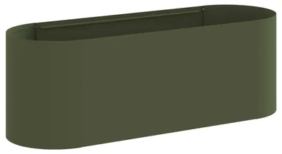Image de Jardinière surélevée vidaXL pour le jardin, vert olive, 120 x 40 x 40 cm