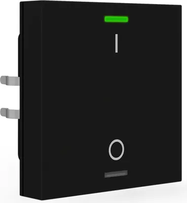 Imagen del producto de MDT KNX, interruptor de luz, modelo 55, de un solo pulsador, RGBW, color mate, para encendido/apagado, 1 unidad.