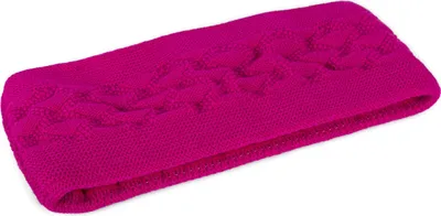 Produktbild von styleBREAKER Damen Strick Stirnband einfarbig mit Karo Muster, Thermo Fleece Futter, Winter Headband Uni 04026061
