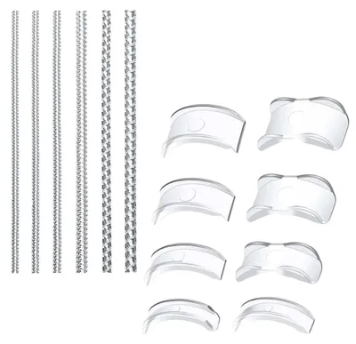 Ringverkleinerer-Set, 14 Stück, unsichtbar, Silikon, Spiraldesign, transparent
