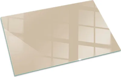Imagen del producto de Color beige: Placa de vidrio para chimenea, placa de vidrio para estufa, protector de vidrio, placa protectora, placa de vidrio resistente al fuego, placa de protección contra el calor, protección de suelo de vidrio, 100x70 cm