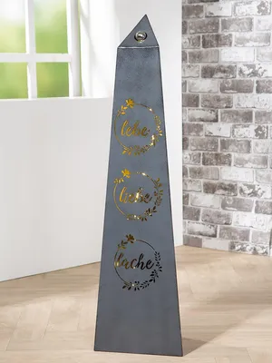 Produktbild von Gilde Metall Obelisk "Lebe Liebe Lache" VE 4 69219