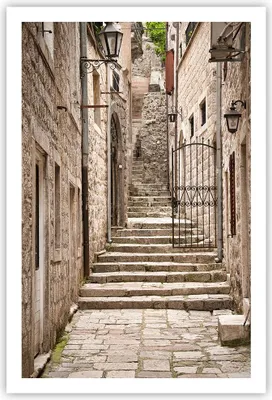Produktbild von Poster - Poster ohne Rahmen - Treppen Kroatien Dubrovnik - 61x91,5 cm - Wand Bild - Wanddeko - Wandbilder - Kunstposter - Wandposter - Bilder - Kunstdruck - Wanddekoration - Wandbild - P2XPA61x91-5148