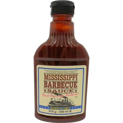 Image de Mississippi Sweet Barbecue Sauce pour grillades douce légèrement sucrée 440ml
