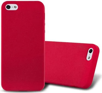 Produktbild von Cadorabo Schutzhülle für Apple iPhone 5 / 5S / SE 2016 Hülle in Rot Handyhülle TPU Etui Cover Case