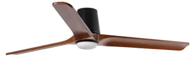 Immagine prodotto di Ventilatore da soffitto a risparmio energetico con luce LED e telecomando Heywood Tub 132 cm Nero