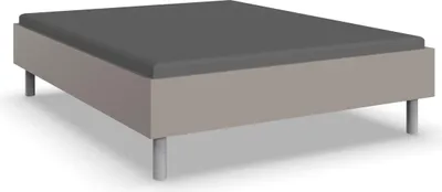 Produktbild von Bettgestell >Easy Beds Comfort< Liegefläche 160x200cm, SAHARAGRAU - 169x46x210cm (BxHxT)