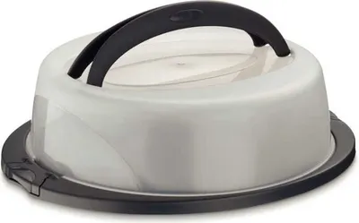 A clear product shot of a cake carrier on a white background.