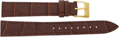 Produktbild von JuwelmaLux Uhrband JL38-10-0220 Leder mit Krokonarbung 16 mm