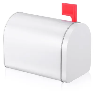 Imagen del producto de Caja decorativa de metal con forma de buzón de Papá Noel, ideal para guardar juguetes
